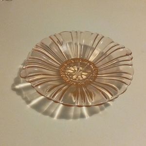 Pink glass plate